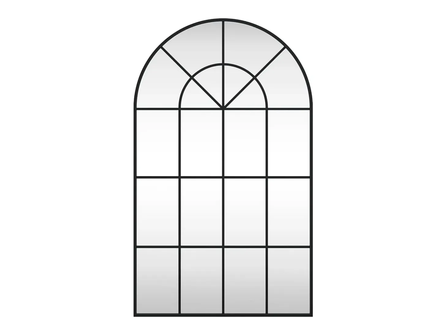 Espejo de pared arco de hierro negro 60x100 cm ES641122