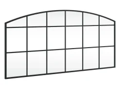 Espejo de pared arco de hierro negro 100x50 cm ES330674