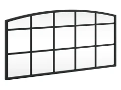 Espejo de pared arco de hierro negro 60x30 cm ES587238