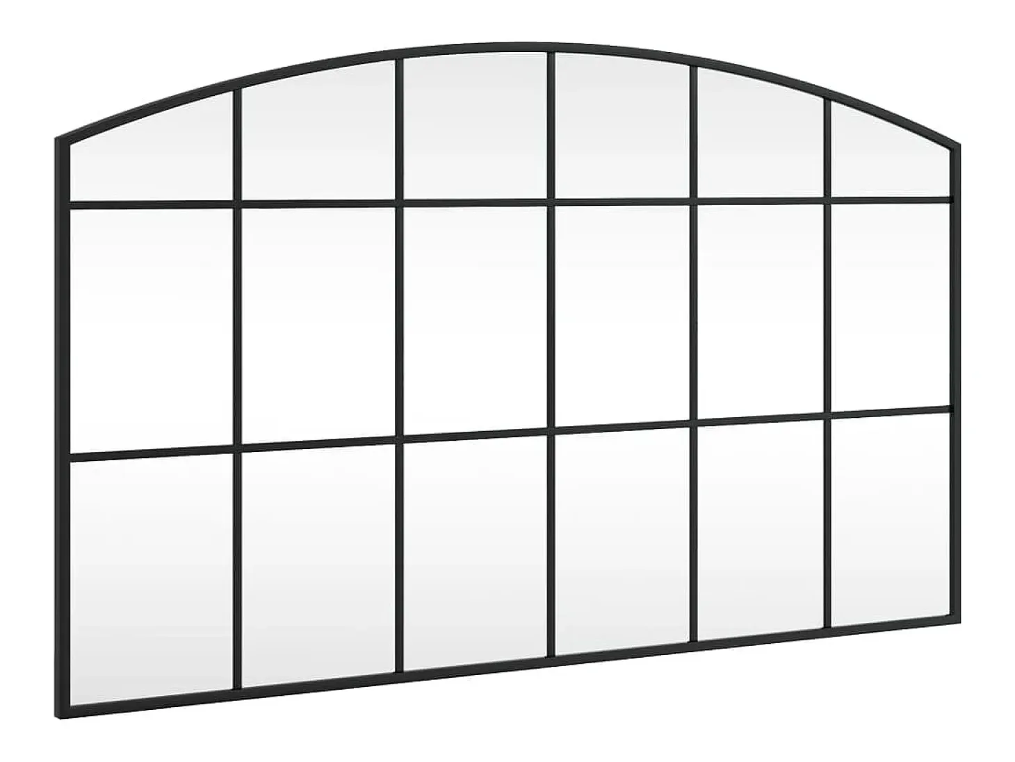 Espejo de pared arco de hierro negro 100x60 cm ES679659