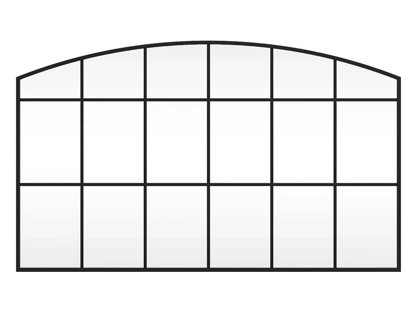 Espejo de pared arco de hierro negro 100x60 cm ES679659