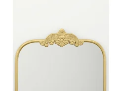 Espejo de pared barroco, marco decorativo de metal, dorado, 60x87,5 cm