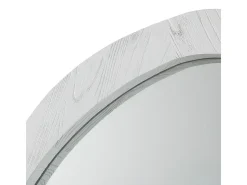Espejo de pared Blac ovalado de madera blanca L 81 cm