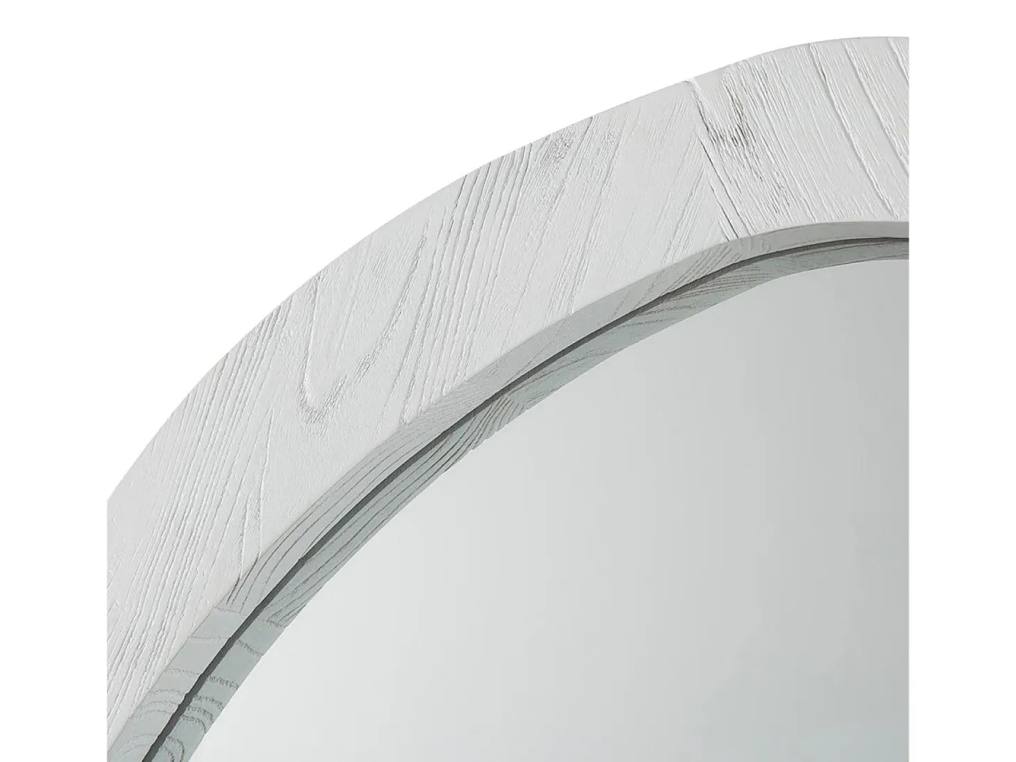 Espejo de pared Blac ovalado de madera blanca L 81 cm