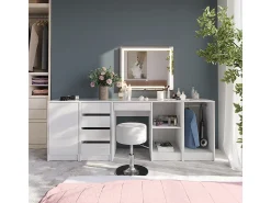 Espejo de pared blanco 70x10x65 sherry
