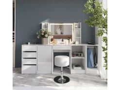 Espejo de pared blanco 80x10x65 sherry