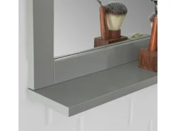 Espejo de Pared con 1 Estante Espejo de baño Color Gris Oscuro FRG129-SG SoBuy ES