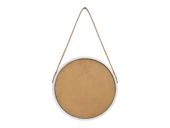 Espejo de pared con correa plateado 40 cm ES985582