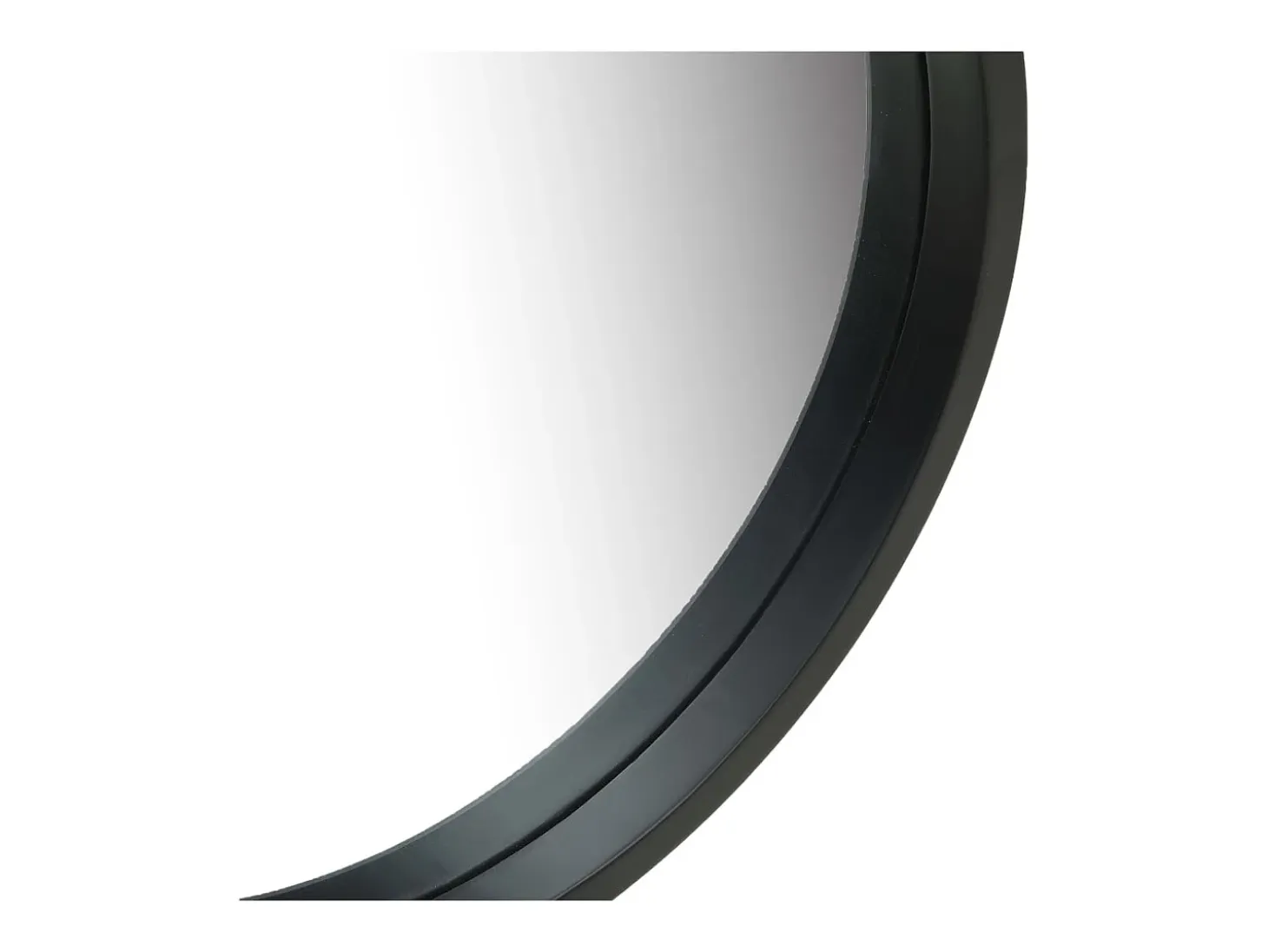 Espejo de pared con correa 40 cm Negro