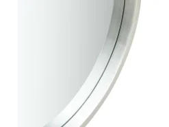 Espejo de pared con correa 50 cm Plata