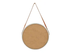 Espejo de pared con correa 50 cm Plata
