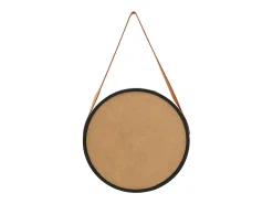 Espejo de pared con correa negro 50 cm ES867831