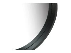 Espejo de pared con correa negro 50 cm ES867831