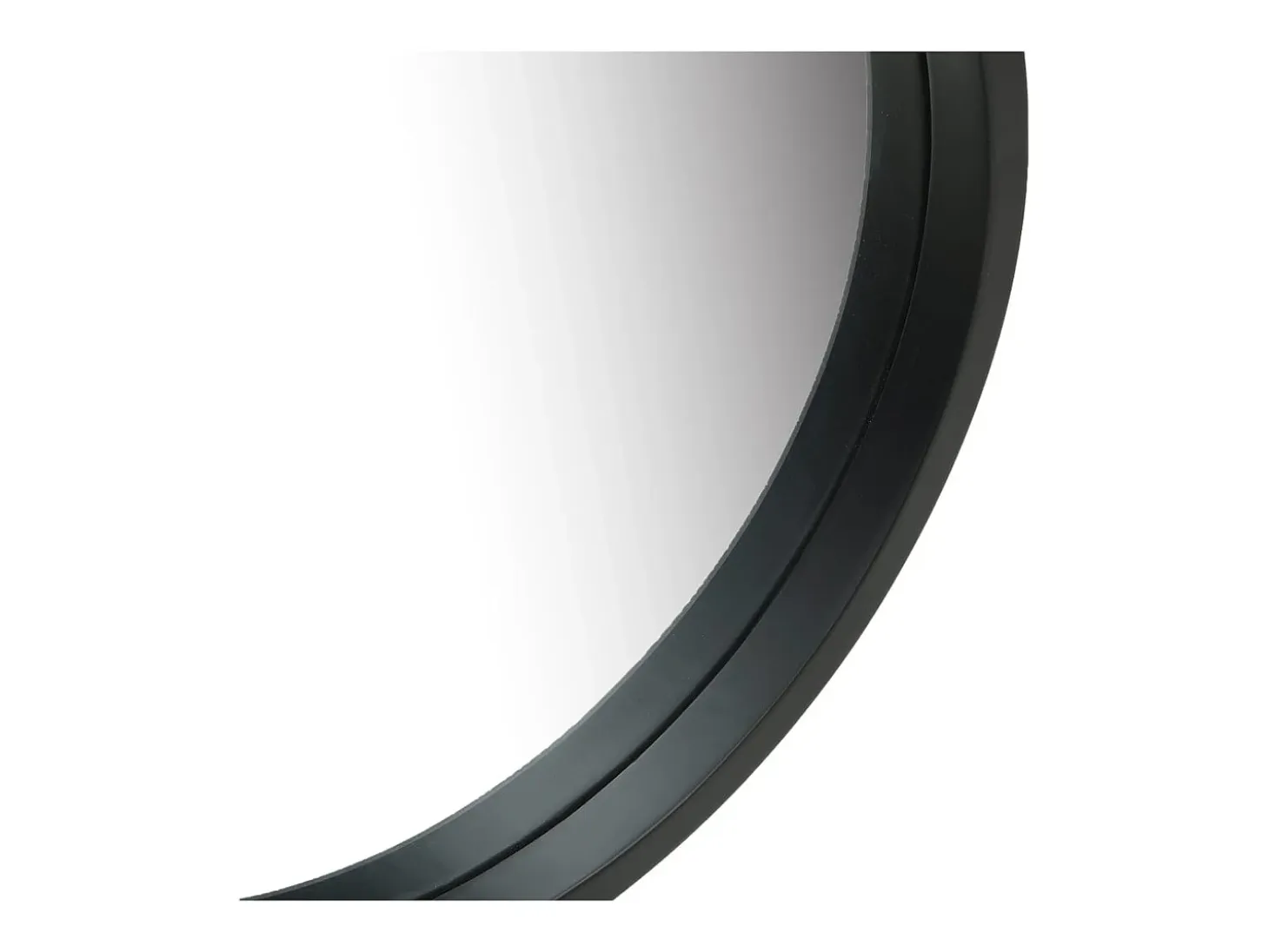 Espejo de pared con correa negro 50 cm ES867831