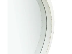 Espejo de pared con correa blanco 50 cm ES889415