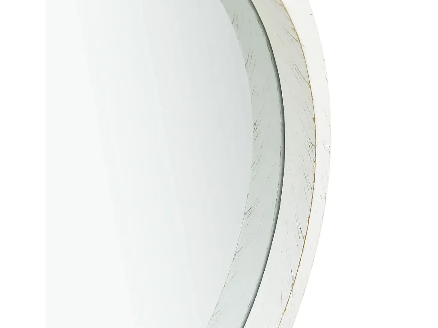Espejo de pared con correa blanco 50 cm ES889415