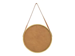 Espejo de pared con correa dorado 50 cm ES854731