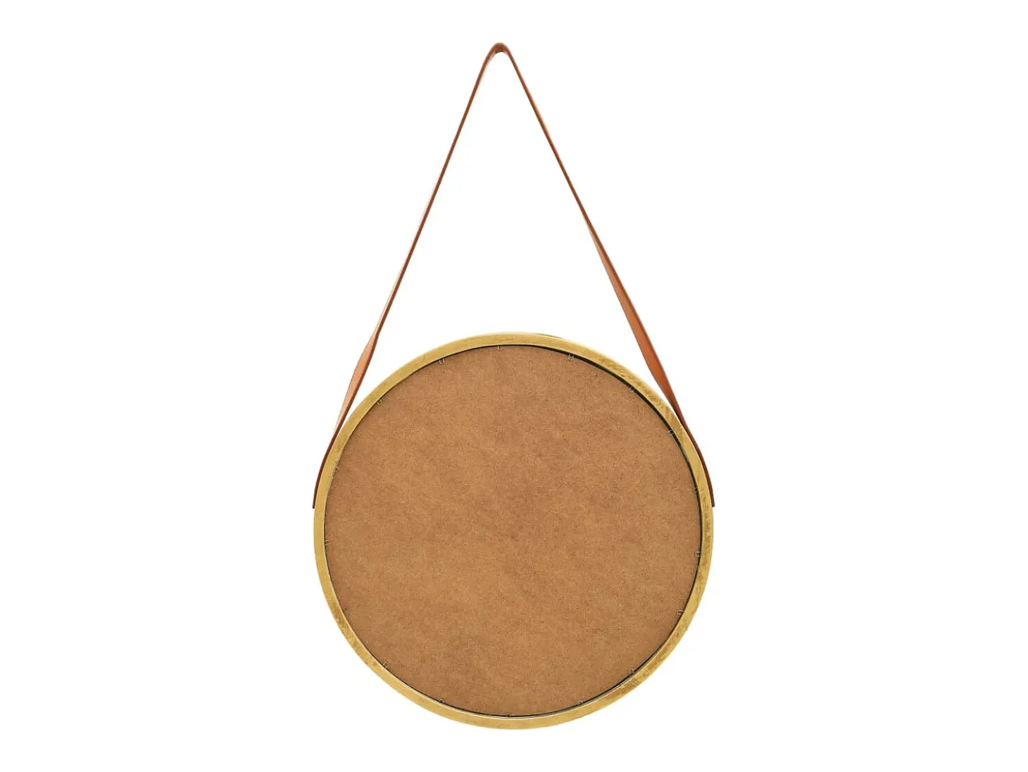 Espejo de pared con correa dorado 50 cm ES854731