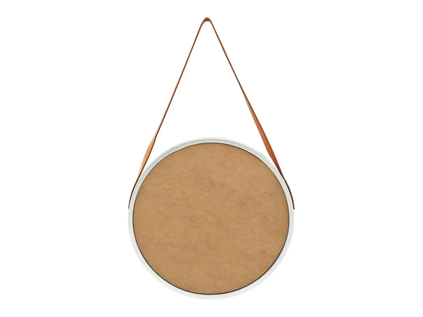 Espejo de pared con correa plateado 50 cm ES408067