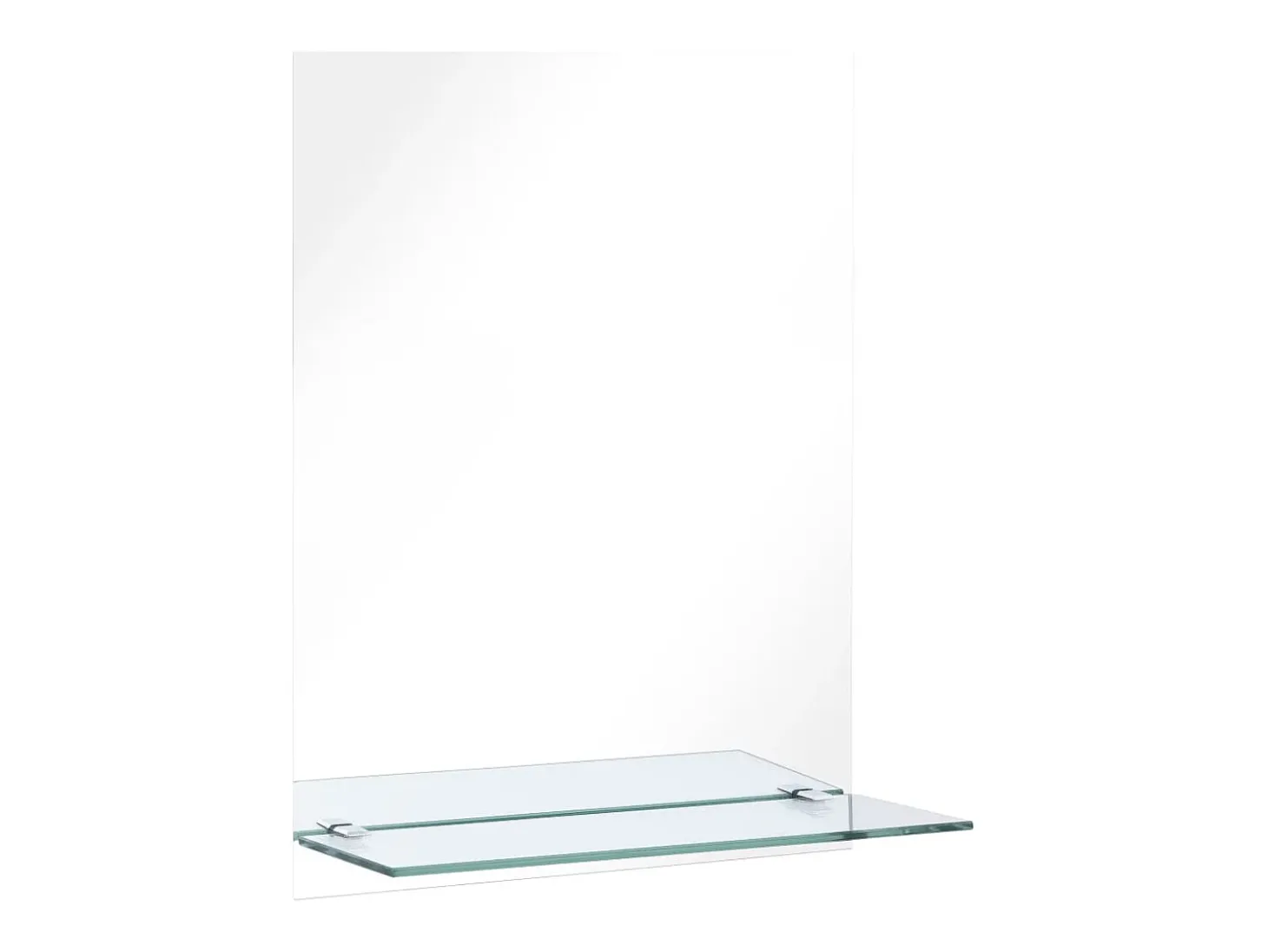 Espejo de pared con estante de vidrio templado 50x70 cm ES483940