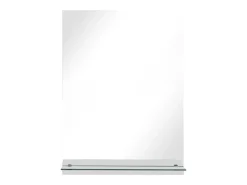 Espejo de pared con estante de vidrio templado 50x70 cm ES483940