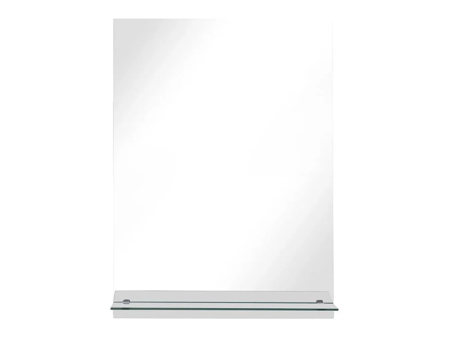 Espejo de pared con estante de vidrio templado 50x70 cm ES483940