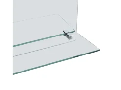 Espejo de pared con estante de vidrio templado 20x40 cm ES839206