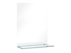 Espejo de pared con estante de vidrio templado 30x50 cm ES719096
