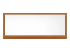Espejo de pared con estante de madera de roble , L. 120 x A. 50 cm, Natural, JIAO