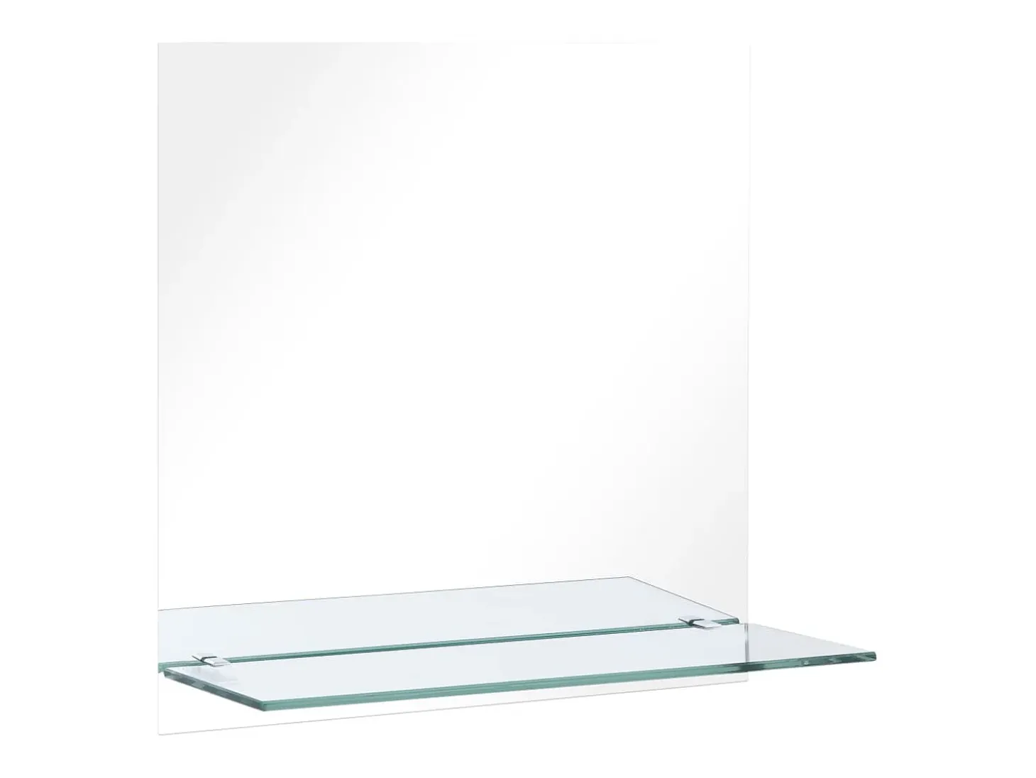 Espejo de pared con estante de vidrio templado 60x60 cm ES578197