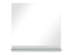 Espejo de pared con estante de vidrio templado 60x60 cm ES578197