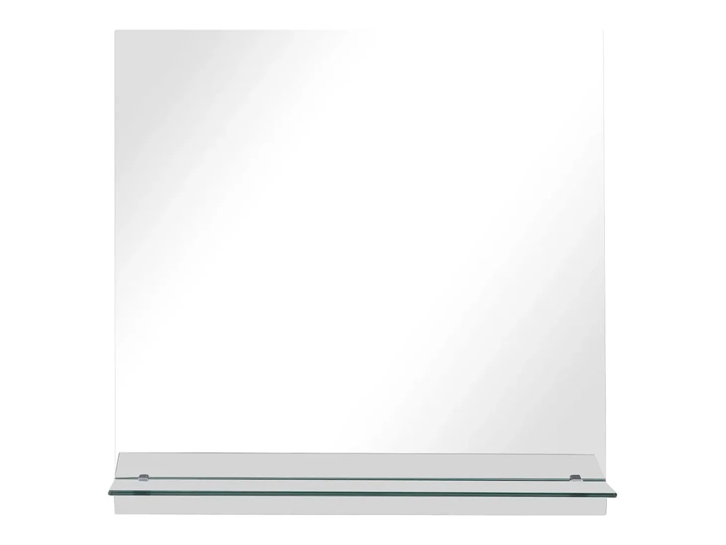 Espejo de pared con estante de vidrio templado 60x60 cm ES578197