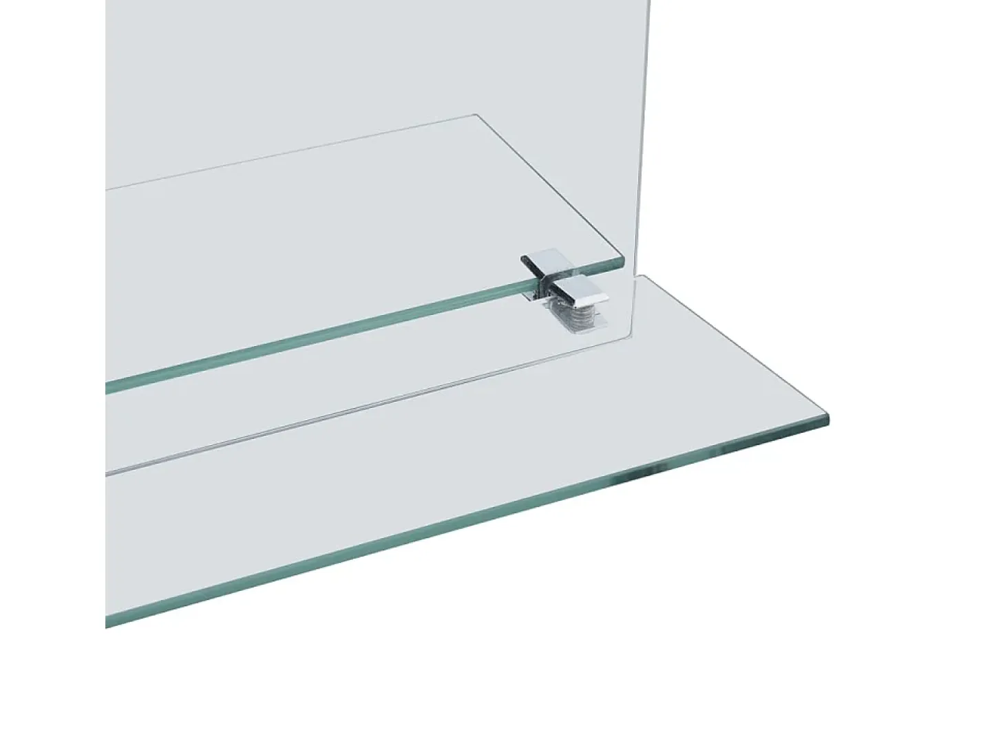 Espejo de pared con estante de vidrio templado 50x70 cm ES920734