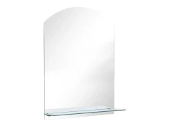 Espejo de pared con estante de vidrio templado 50x70 cm ES920734