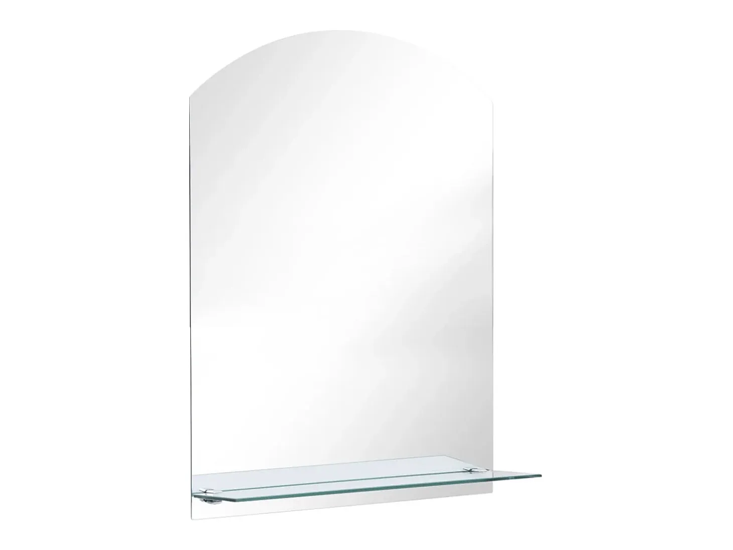 Espejo de pared con estante de vidrio templado 50x70 cm ES920734