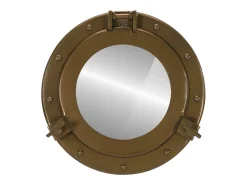 Espejo de pared con forma de ojo de buey Ø30 cm aluminio y cristal