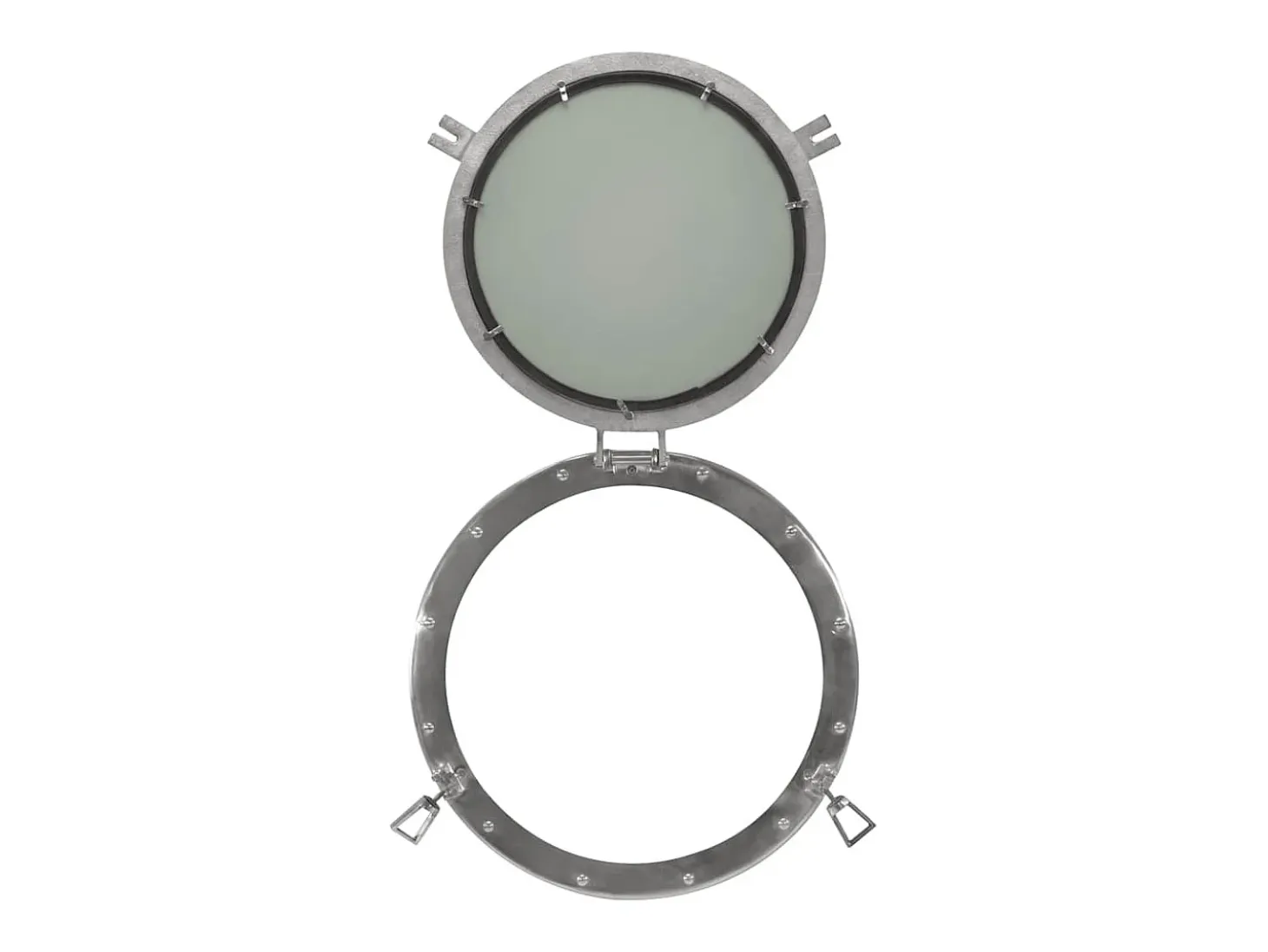 Espejo de pared con forma de ojo de buey Ø50 cm aluminio y cristal