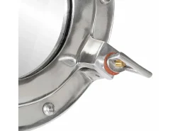 Espejo de pared con forma de ojo de buey Ø38 cm aluminio y cristal