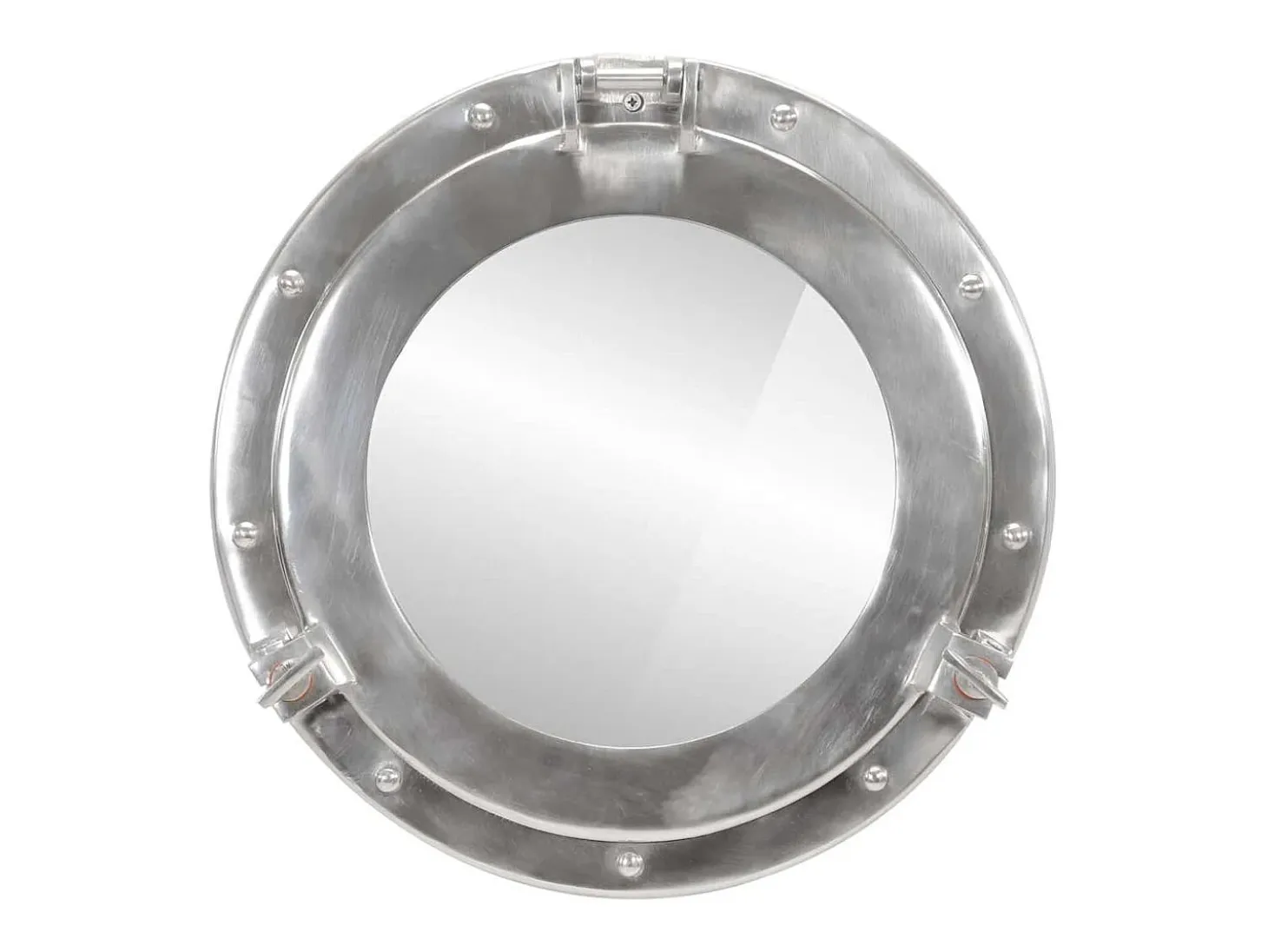 Espejo de pared con forma de ojo de buey Ø38 cm aluminio y cristal