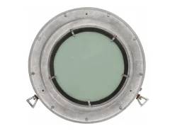 Espejo de pared con forma de ojo de buey Ø38 cm aluminio y cristal
