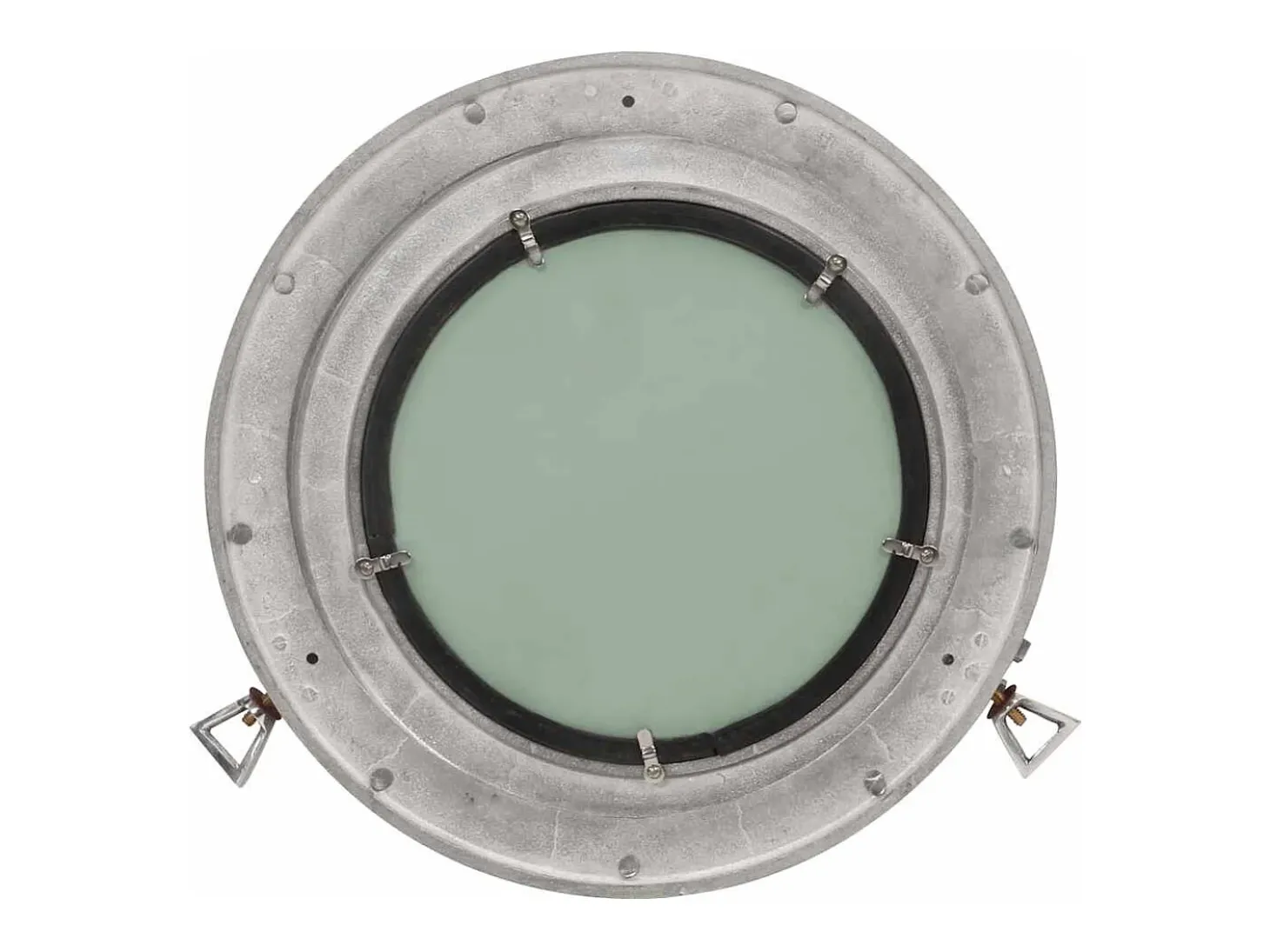 Espejo de pared con forma de ojo de buey Ø38 cm aluminio y cristal