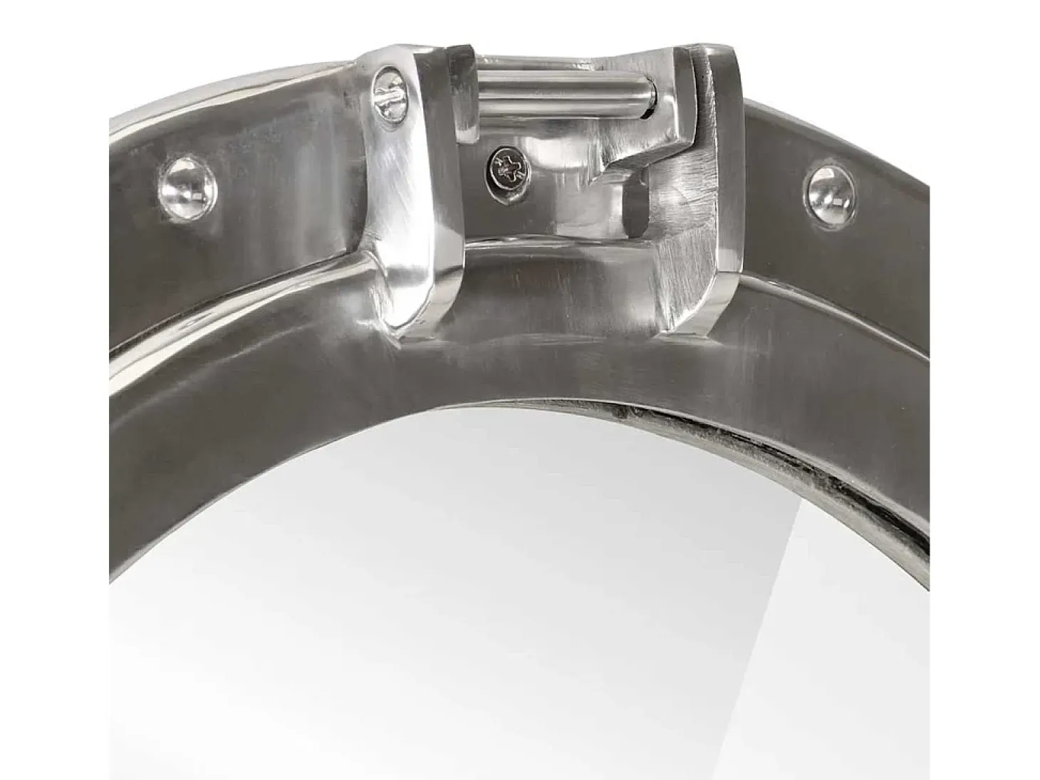 Espejo de pared con forma de ojo de buey Ø38 cm aluminio y cristal