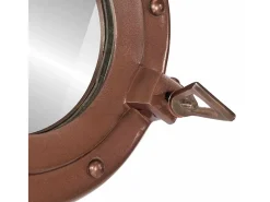 Espejo de pared con forma de ojo de buey Ø30 cm aluminio y cristal