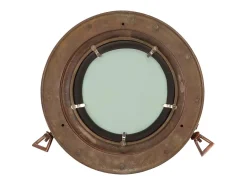 Espejo de pared con forma de ojo de buey Ø30 cm aluminio y cristal