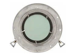 Espejo de pared con forma de ojo de buey Ø30 cm aluminio y cristal