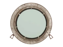 Espejo de pared con forma de ojo de buey Ø50 cm aluminio y cristal