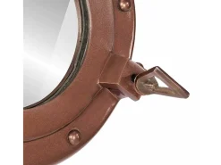 Espejo de pared con forma de ojo de buey Ø50 cm aluminio y cristal