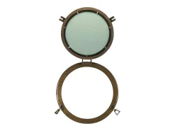 Espejo de pared con forma de ojo de buey Ø50 cm aluminio y cristal