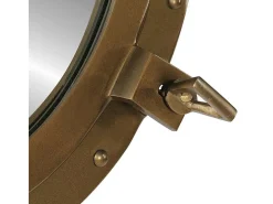 Espejo de pared con forma de ojo de buey Ø50 cm aluminio y cristal