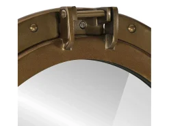 Espejo de pared con forma de ojo de buey Ø50 cm aluminio y cristal